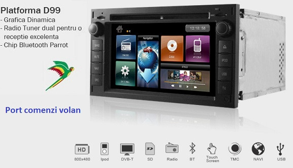 Dvd auto universal cu navigatie si carkit