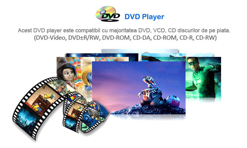 navigatie auto cu android si dvd player ce reda discuri cd si dvd