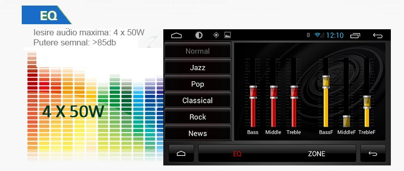 navigatie cu android si egalizator grafic