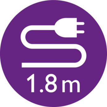 Cablu de 1,8 m pentru flexibilitate maxima