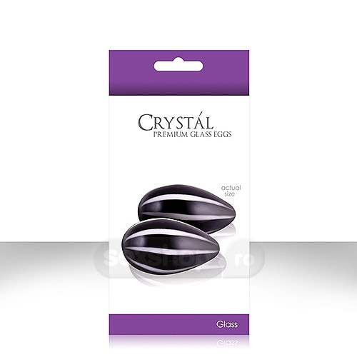 Crystal Sticla Premium Oua Alb si Negru