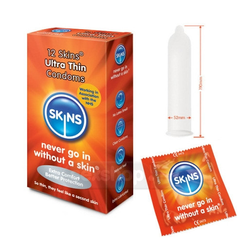 Skins Ultra Subtire Prezervative - 12 bucati