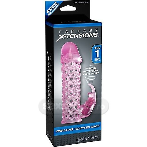 Fantasy X-Tensions Manson cu Vibratii pentru Cupluri - culoarea Roz