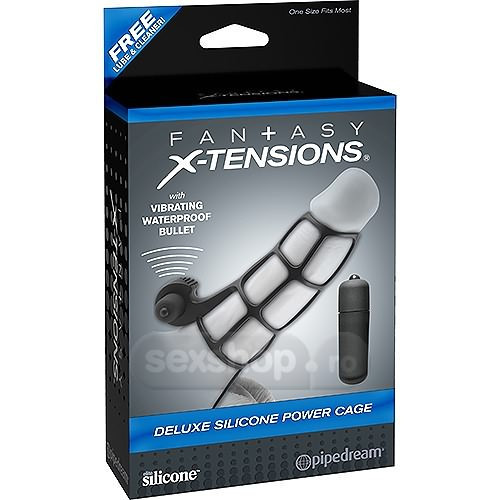 Fantasy X-Tensions Cusca de Putere Luxoasa din Silicon - culoare Neagra