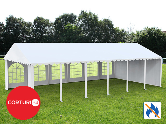 5X12 M CORT EVENIMENTE PROFESSIONAL XXL, PVC IGNIFUG ALB | Okazii.ro