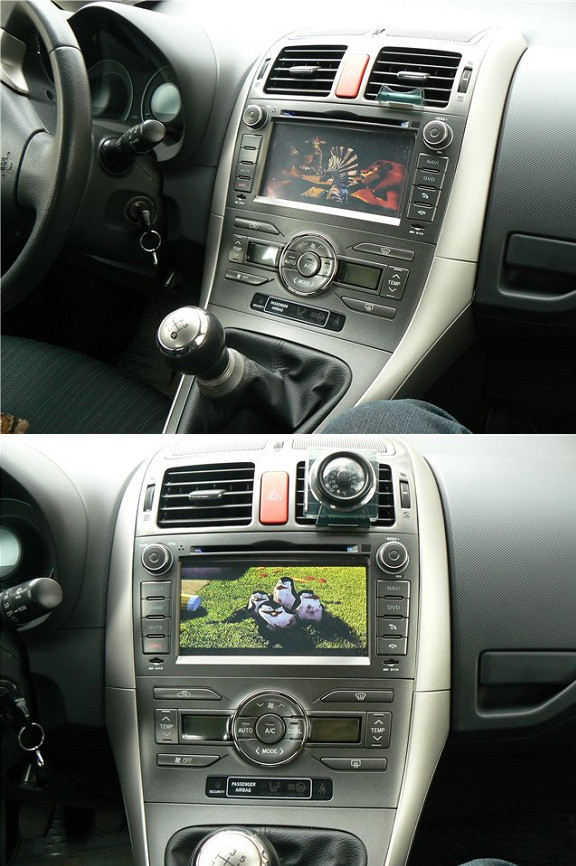 dvd auto instalat pe toyota auris