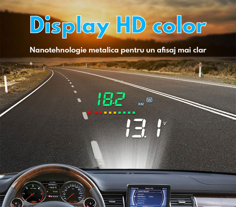 Proiector informatii de bord pe parbriz, Head Up Display Techstar? OBD ...