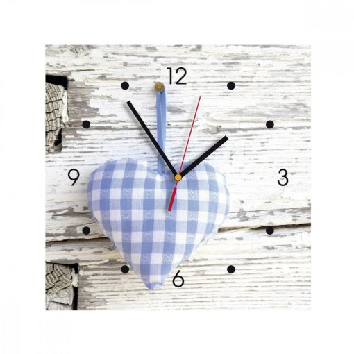 Ceas de perete din MDF - inima albastra - My Clock