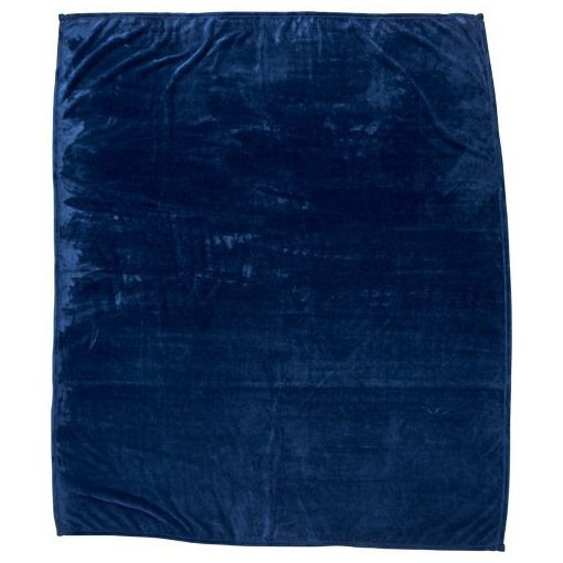 Patura tartan 180x152 cm, moale la atingere, Everestus, MS01, 350 grame/mp poliester ultra, albastru, saculet sport inclus