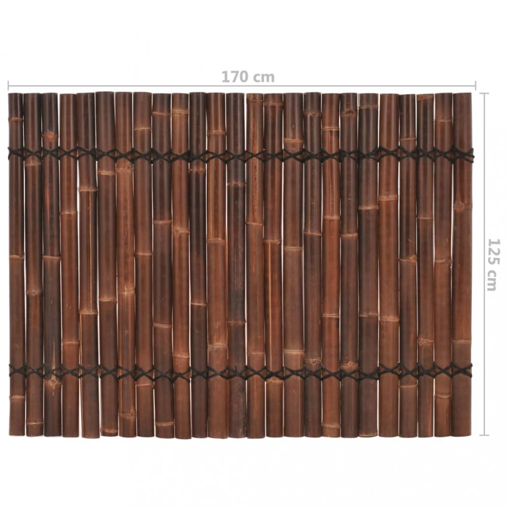  Panou gard de gradina, maro inchis, 170x125 cm, bambus