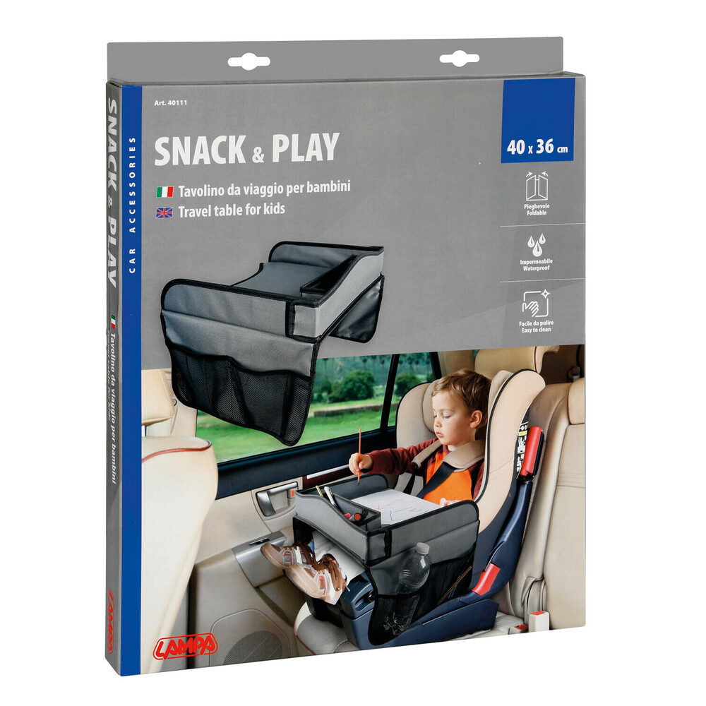 Masuta scaun auto copil pentru calatorie Snack & Play Lampa - Gri Garage  AutoRide | Okazii.ro