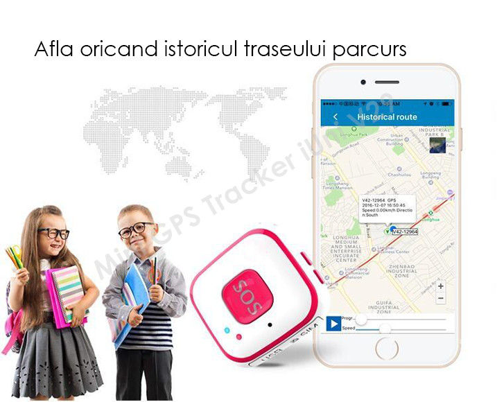 Mini GPS pentru copii Tracker iUni V29, SOS si WIFI