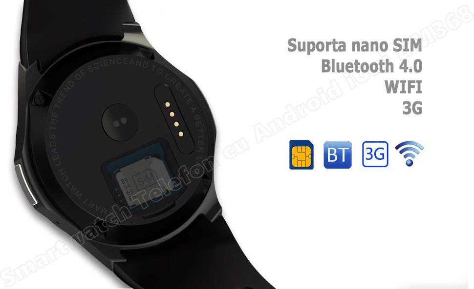 Smartwatch Telefon cu Android iUni DM368 WIFI, 3G -8