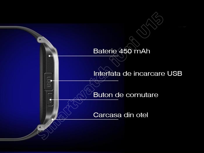 Smartwatch cu telefon iUni U15 A+ -3