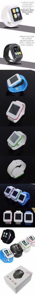 Smartwatch iUni U900i Plus cu bluetooth si LCD