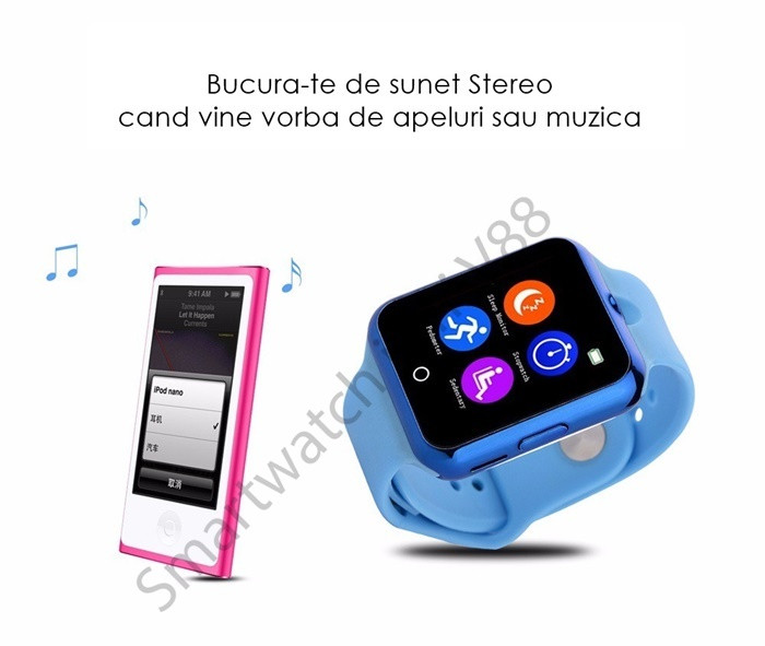 Ceas Smartwatch cu Telefon iUni V88 bluetooth-7