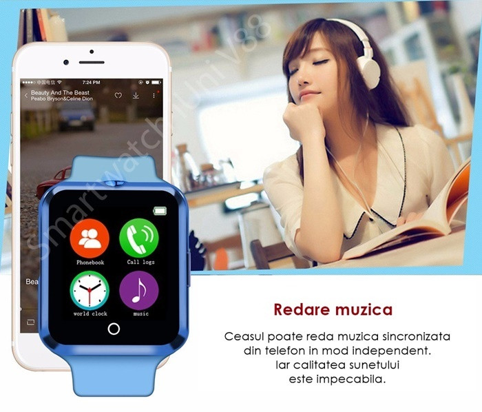 Ceas Smartwatch cu Telefon iUni V88 bluetooth-9