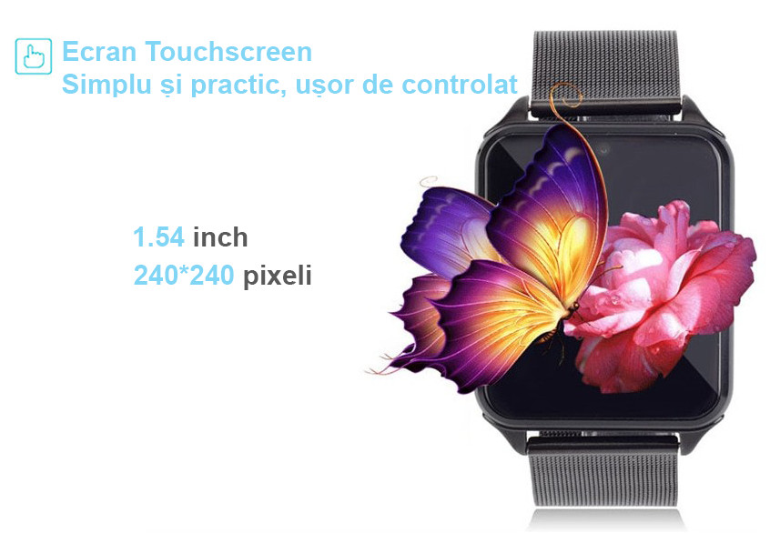Ceas Smartwatch cu Telefon iUni GT08s Plus Curea Metalica Notificari - 3