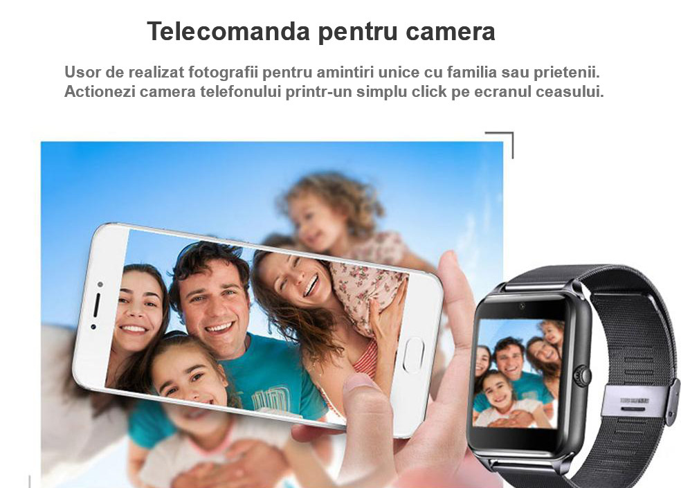 smartwatch cu telefon camera iUni - 1