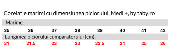 Marimi papuci Medi+