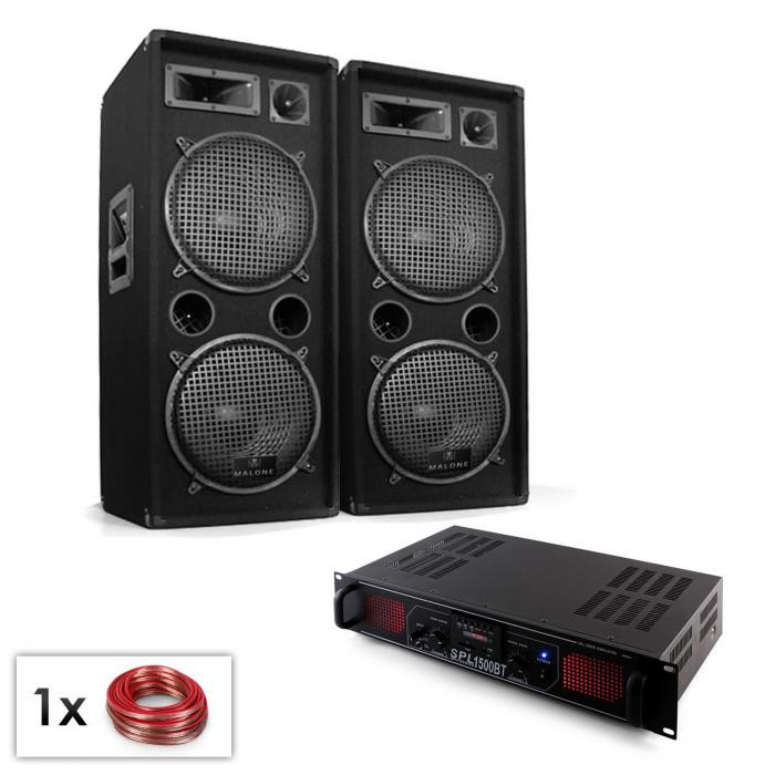 Electronic-Star Malone Bluetooth SPL bluetooth mp3 este compus din boxe de  subwoofer de 2x12 &quot; ?i amplificator 1500W | arhiva Okazii.ro