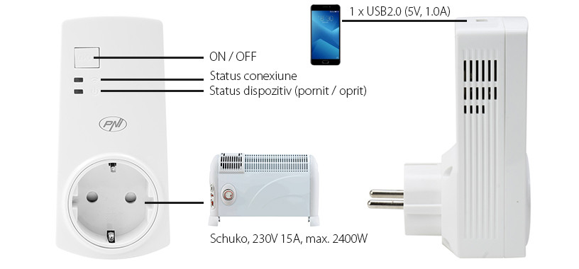 Priza inteligenta PNI SmartHome SM1500