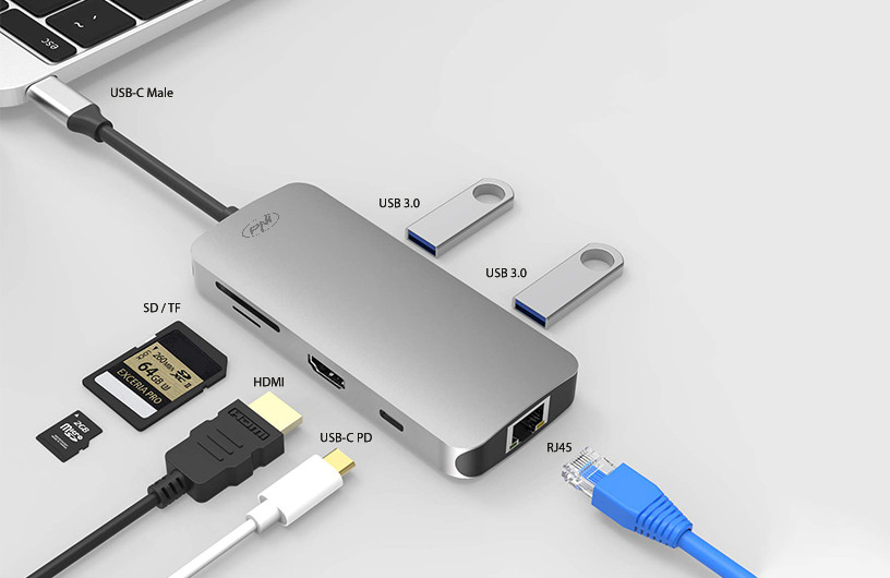 Adaptor multiport PNI MP07 USB-C