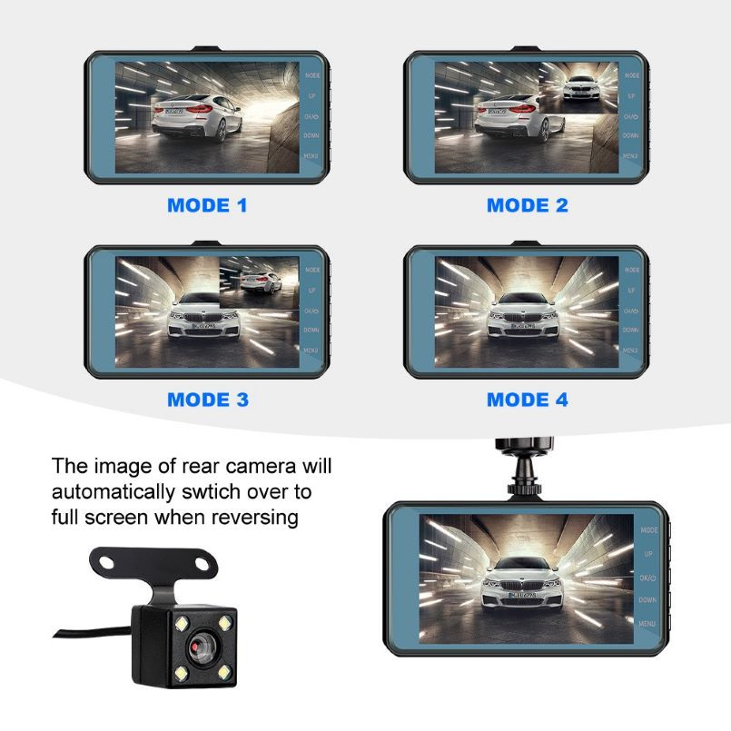 Camera auto DVR Dual fata spate, 1080P Full HD, 170 grade | Okazii.ro