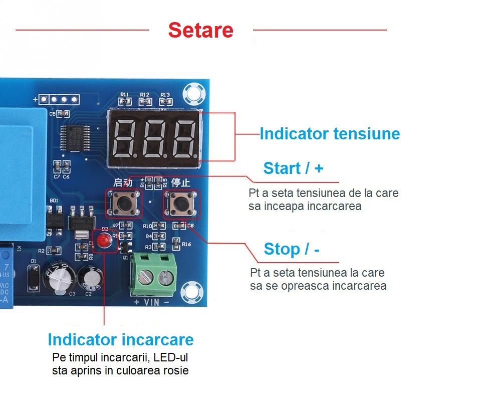 Modul CONTROLER regulator INCARCARE BATERII acumulatori litiu baterie auto  12V | Okazii.ro