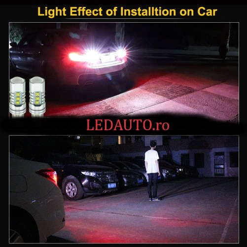 Led auto T10 Canbus 80W 12-24V Leduri CREE W5W PREMIUM POWER