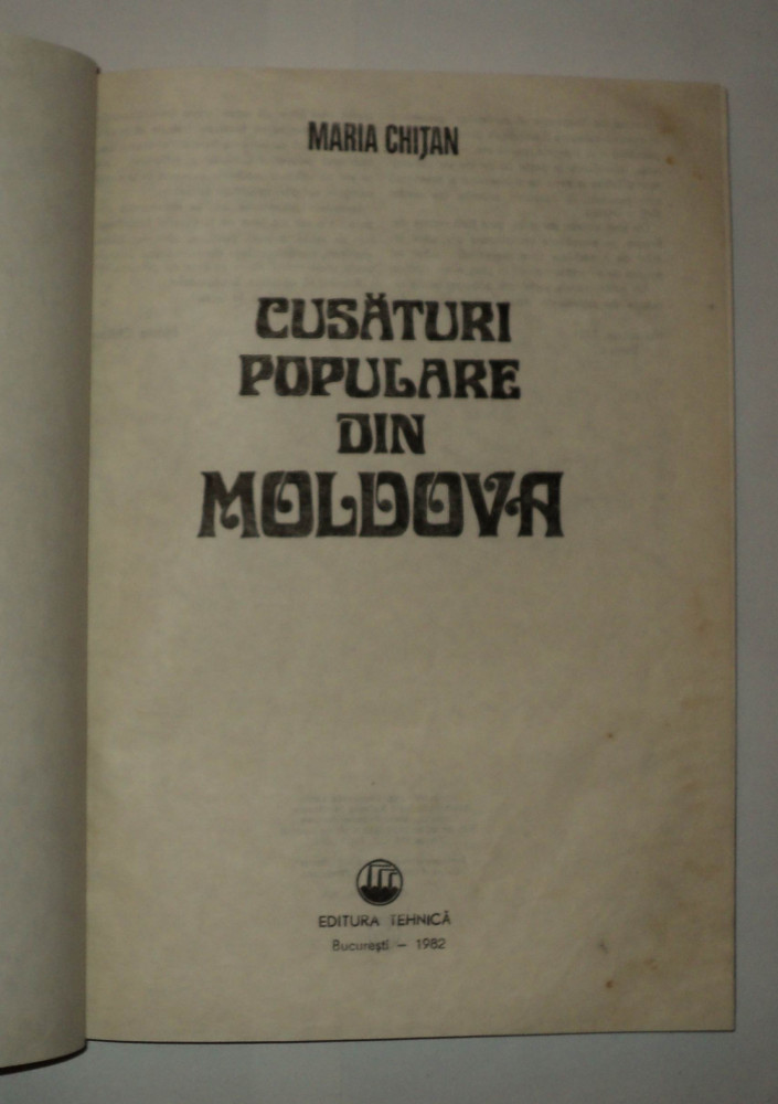 Cusaturi populare din Moldova, Maria Chitan, 1982, album cu modele  romanesti | arhiva Okazii.ro