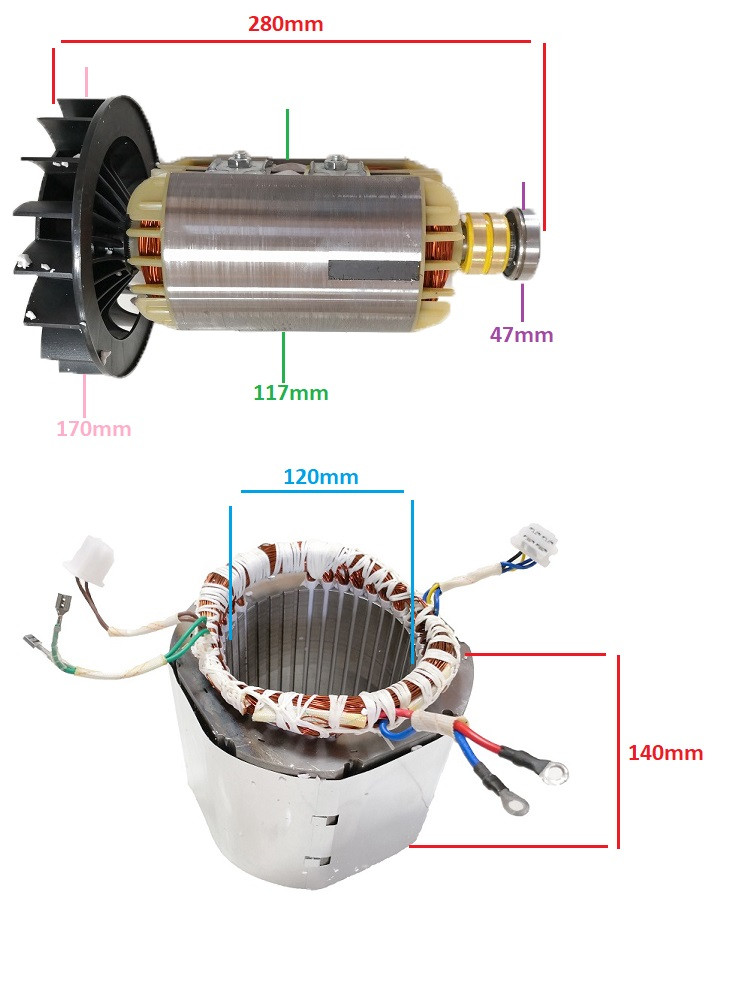 Ansamblu stator si rotor generator 5-6 KW (Gx 390, 188 ) Cupru (Monofazic)  | arhiva Okazii.ro