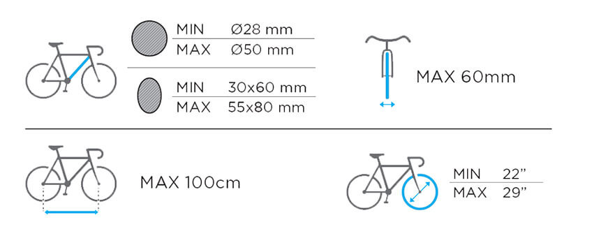 Suport biciclete pe bare transversale