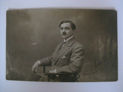 FOTO CU SEMNATURA MODEL CARTA POSTALA DIN 1913 foto