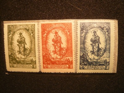 Serie - A 80a Anv. a Printului Jean II 1920 Lichtenstein ,3 val. foto