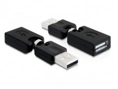 Adaptor cu rotatie USB 2.0-A tata la mama - 65260 foto