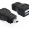 Adaptor USB 2.0-A mama la mini USB tata - 65277