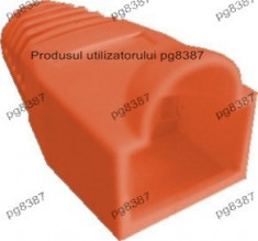 Protector mufe UTP,protector RJ45 - portocaliu,pachet de 50 bucati - 129398 foto