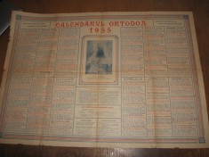 CALENDAR ORTODOX 1955 / FORMAT MARE foto