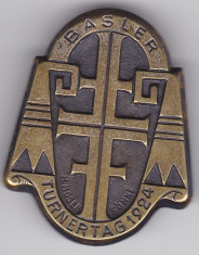 Elvetia, insigna 1924 :BASELER TURNERTAG foto