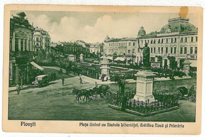 652 - PLOIESTI, Prahova, Unirii Market - old postcard - unused - 1929 foto