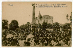 356 - PLOIESTI - Intrunire Publica Monumentul Vanatorilor - old postcard - unused foto