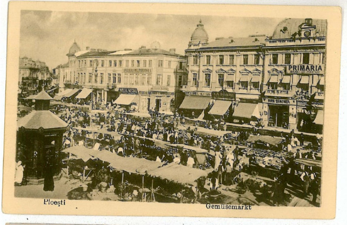 1107 - PLOIESTI, Prahova, Market - old postcard - unused