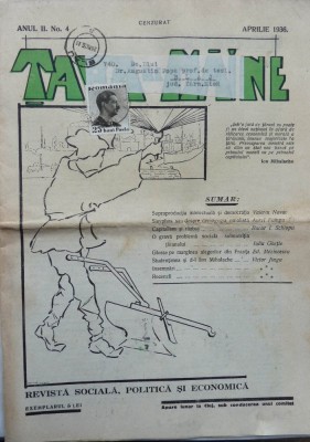 Revista Tara de Maine , aprilie 1936 , Cluj , numar omagial , ziar al PNT foto