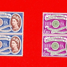 4-ANGLIA-MAREA BRITANIE 1960 Europa Pereche MNH