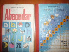 ABECEDAR +MATEMATICA CLASA 1 VECHI 1994 foto