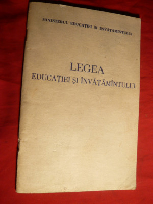 Legea Educatiei si Invatamantului -1978 foto