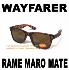 WAYFARER M MARO MAT Rame cu Imprimeu Leopard Ochelari De Soare gen ray ban 2140 replica matt rb2140 model 2012 unisex stil fashion retro vintage rock foto