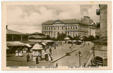 1213 - Dolj, CRAIOVA, Market, Justice Palace - old postcard - unused foto