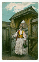 991 - Ardeal, PORT POPULAR, femeie - old postcad - used foto